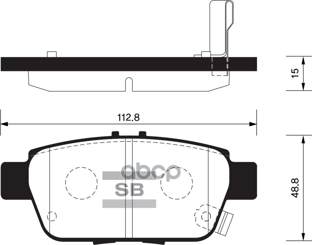 Колодки задние SANGSIN BRAKE SP1430 для Acura TL и Honda Ridgeline